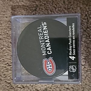 Hockey puck coasters 4 Piece